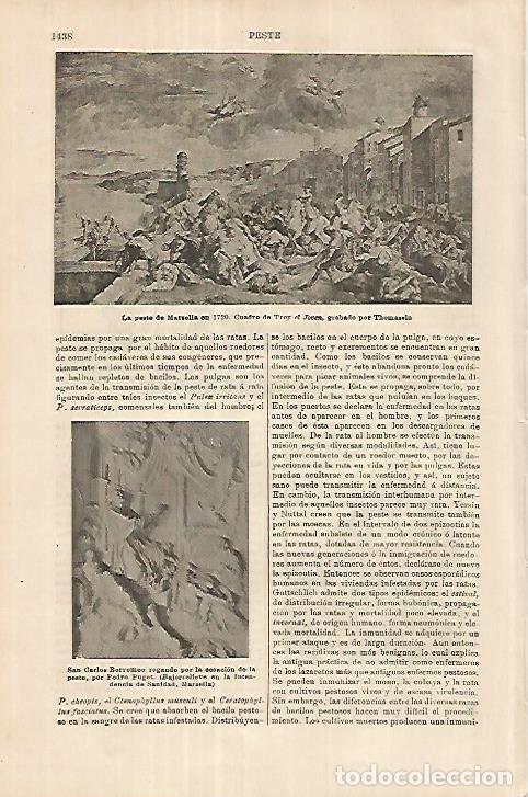 Otros art&iacute;culos de coleccionismo en papel: LAMINA ESPASA 18115: La peste de Marsella de 1720 por Troy el Joven - Varios