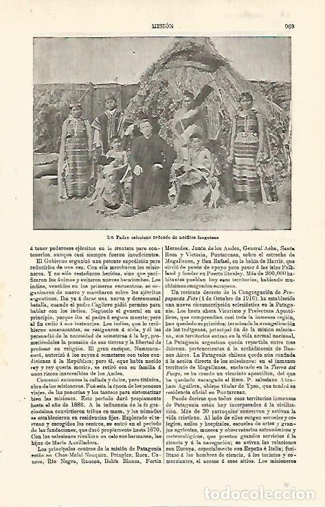 Otros art&iacute;culos de coleccionismo en papel: LAMINA ESPASA 24119: Padre salesiano en Tierra de Fuego - Varios