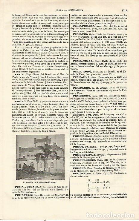 Otros art&iacute;culos de coleccionismo en papel: LAMINA ESPASA 23299: Castillo de Piriapolis en Uruguay - Varios