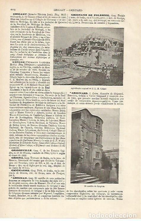 Otros art&iacute;culos de coleccionismo en papel: LAMINA ESPASA 16188: Aguafuerte de L.M. Griggss - Varios