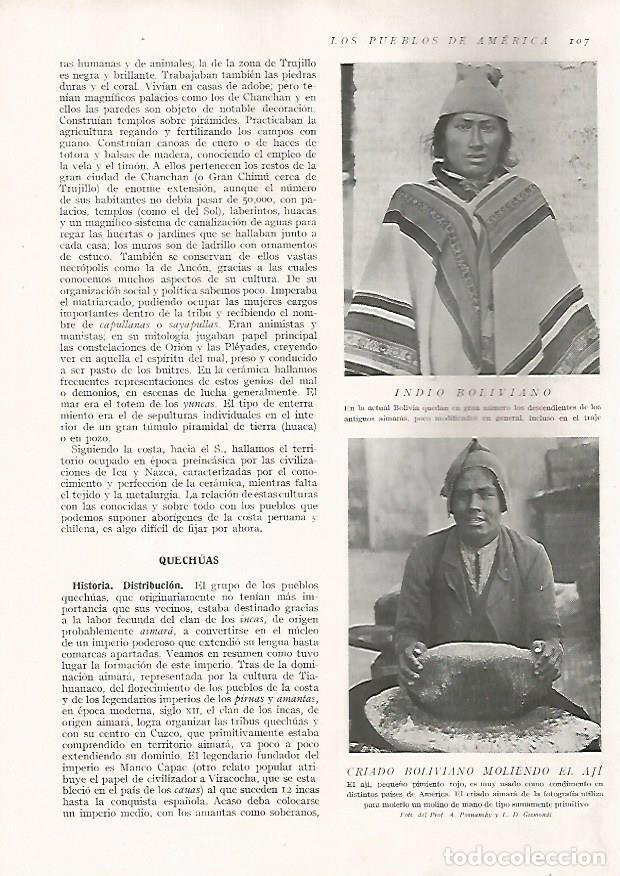 Sammelleidenschaft Andere Papierartikel: LAMINA 15599: Hombres de Bolivia - Director: Pedro Bosch Gimpera
