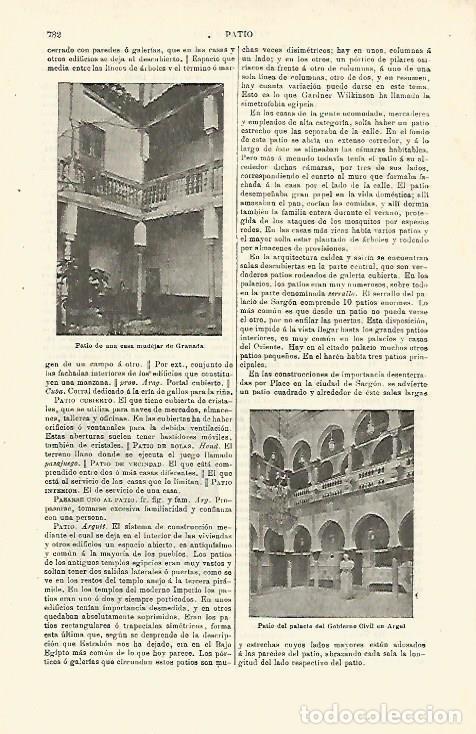 Otros art&iacute;culos de coleccionismo en papel: LAMINA ESPASA 23448: Patio mudejar en Granada - Varios