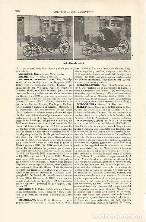 Otros art&iacute;culos de coleccionismo en papel: LAMINA ESPASA 23985: Coche Milord - Varios