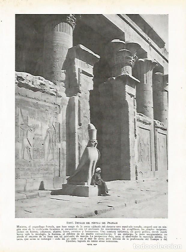 Sammelleidenschaft Andere Papierartikel: LAMINA 9464: Edfu: Portico de Pronaos - J. G. Gui&ntilde;on