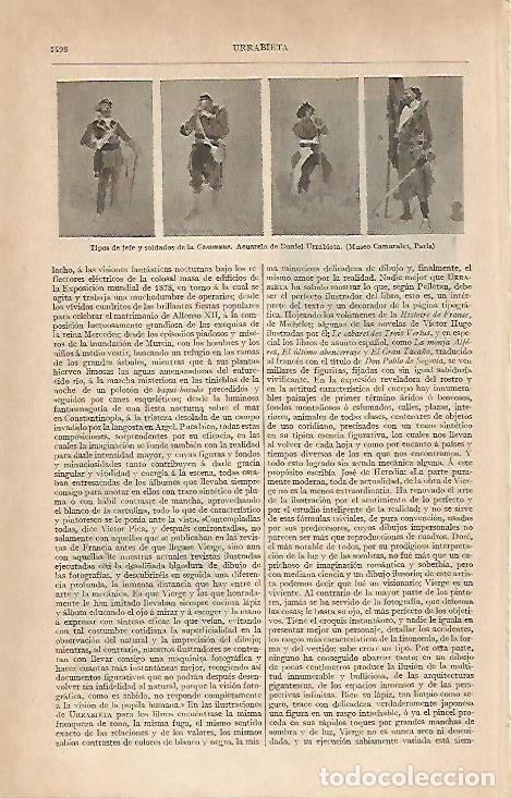 Otros art&iacute;culos de coleccionismo en papel: LAMINA ESPASA 12199: Tipos de jefe y soldados de la Commune - Varios
