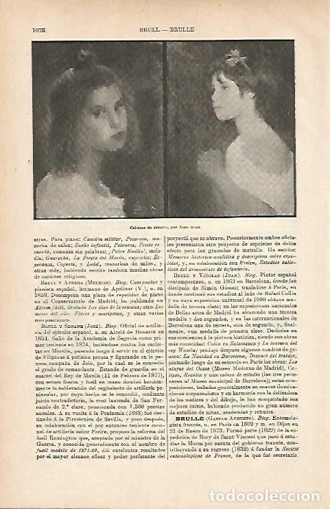 Otros art&iacute;culos de coleccionismo en papel: LAMINA ESPASA 11803: Cabezas de estudio por Brull - Varios