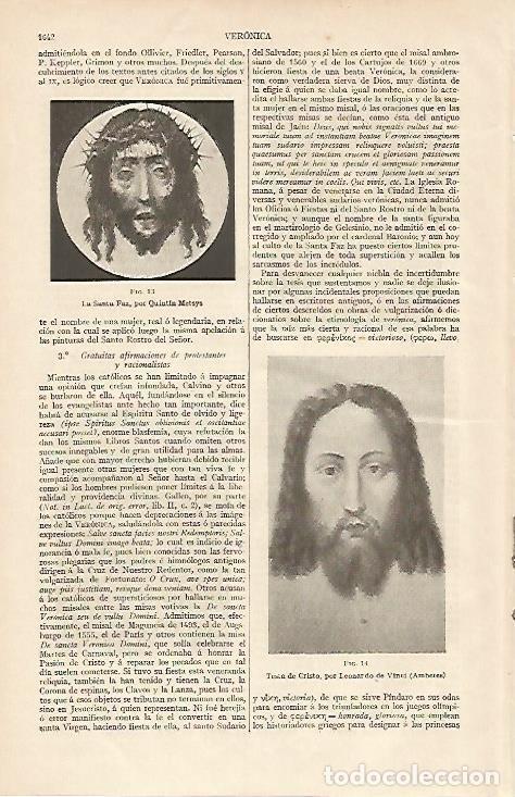 Otros art&iacute;culos de coleccionismo en papel: LAMINA ESPASA 6103: La Santa Faz por Metsys y Leonardo da Vinci - Varios Autores