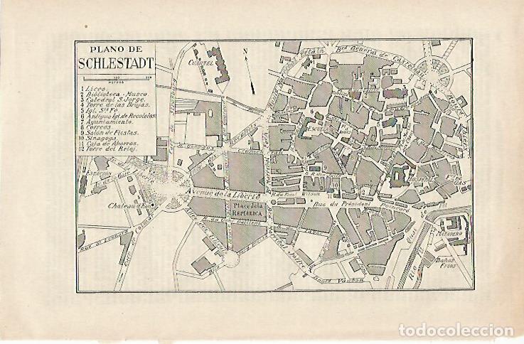 Otros art&iacute;culos de coleccionismo en papel: LAMINA ESPASA 12455: Plano de SchlestadtFrancia - Varios