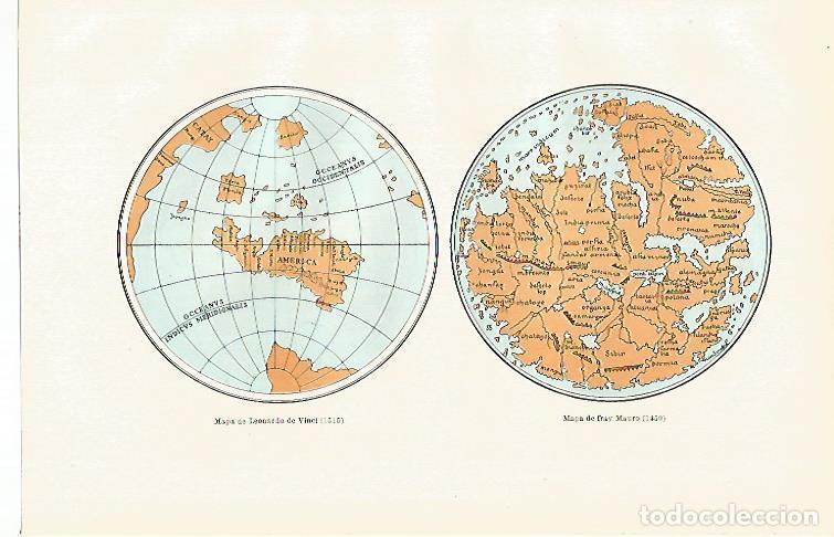 Otros art&iacute;culos de coleccionismo en papel: LAMINA ESPASA 18696: Mapa de Leonardo da Vinci - Varios