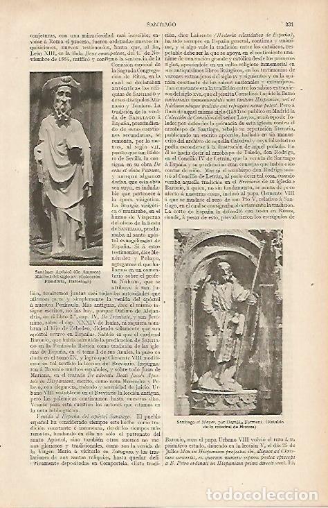 Otros art&iacute;culos de coleccionismo en papel: LAMINA ESPASA 19472: Santiago el Mayor - Varios