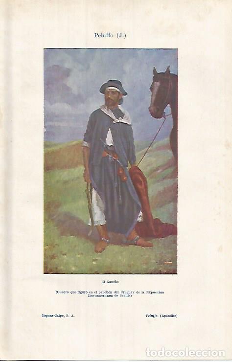 Otros art&iacute;culos de coleccionismo en papel: LAMINA ESPASA 26100: El Gaucho por J. Peluffo - Varios