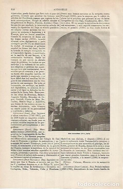 Otros art&iacute;culos de coleccionismo en papel: LAMINA ESPASA 26176: Mole Antonelliana en Turin Italia - Varios