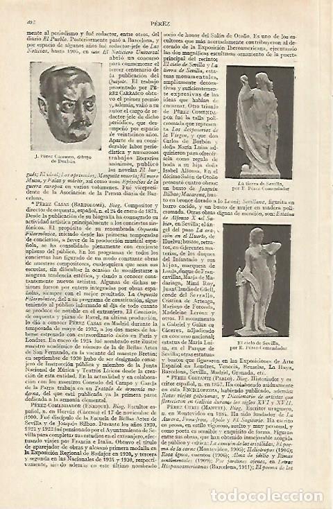 Otros art&iacute;culos de coleccionismo en papel: LAMINA ESPASA 26102: La tierra de Sevilla y El ciclo de Sevilla por E. Perez -Comendador - Varios