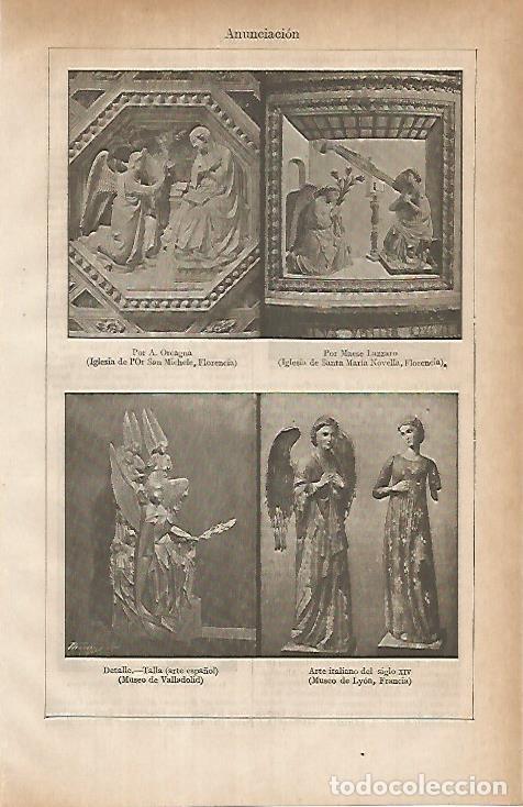 Otros art&iacute;culos de coleccionismo en papel: LAMINA ESPASA 26191: Anunciacion por Orcagna Lazzaro y tallas del siglo XIV - Varios
