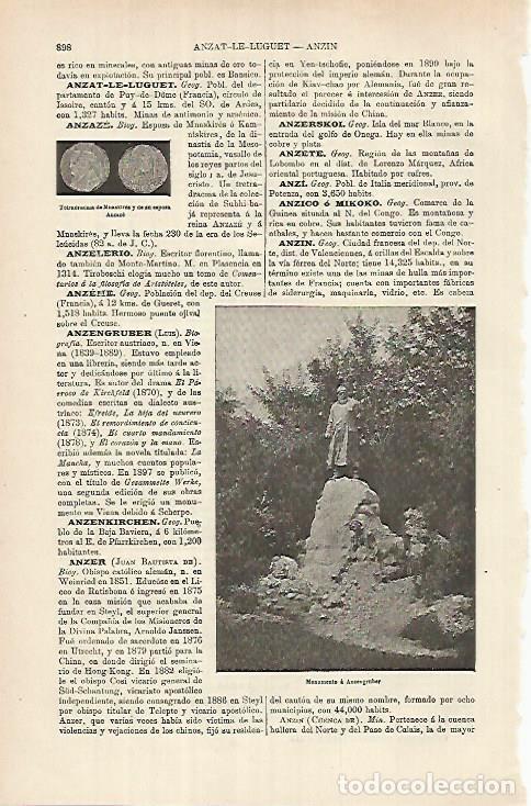 Otros art&iacute;culos de coleccionismo en papel: LAMINA ESPASA 26196: Monumento a Anzengruber - Varios