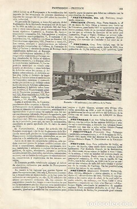 Otros art&iacute;culos de coleccionismo en papel: LAMINA ESPASA 26145: Anfiteatro de Pretoria Sudafrica - Varios