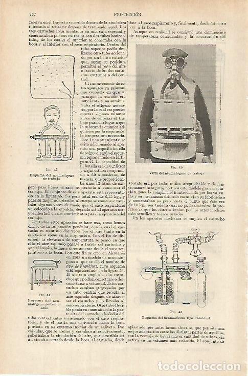 Otros art&iacute;culos de coleccionismo en papel: LAMINA ESPASA 26150: Neumatogeno de trabajo - Varios