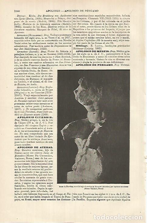 Otros art&iacute;culos de coleccionismo en papel: LAMINA ESPASA 26220: Torso de Hercules por Apolonio de Atenas - Varios