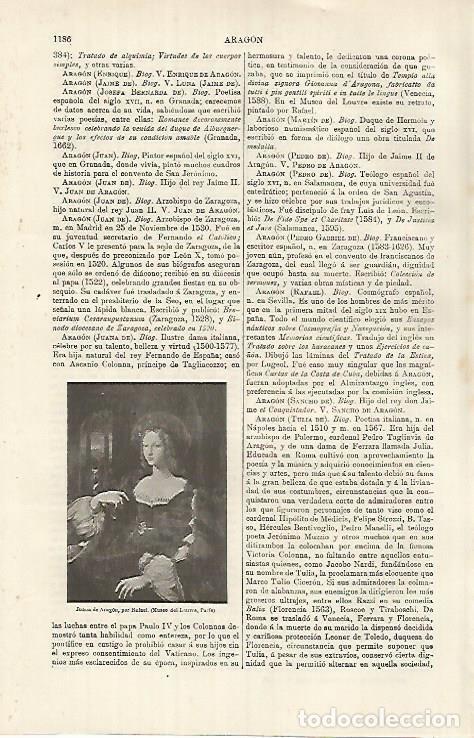 Otros art&iacute;culos de coleccionismo en papel: LAMINA ESPASA 26253: Juana de Aragon por Rafael - Varios
