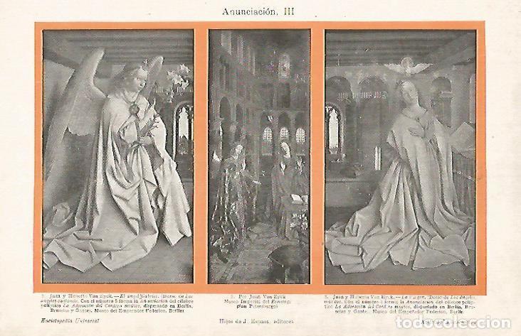 Otros art&iacute;culos de coleccionismo en papel: LAMINA ESPASA 26190: Anunciacion por Van Eyck - Varios