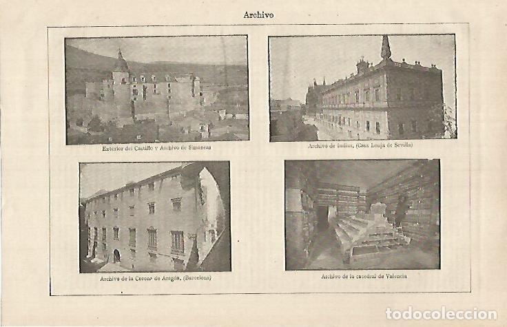 Otros art&iacute;culos de coleccionismo en papel: LAMINA ESPASA 26283: Archovo de Siancas de Indias de la Corona de Aragon y de la Catedral de Valenci