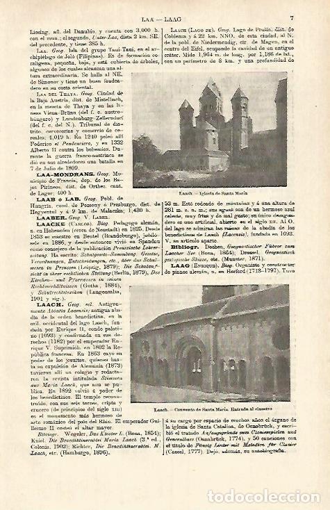 Otros art&iacute;culos de coleccionismo en papel: LAMINA ESPASA 26288: Iglesia de Santa Maria en Laach Alemania - Varios