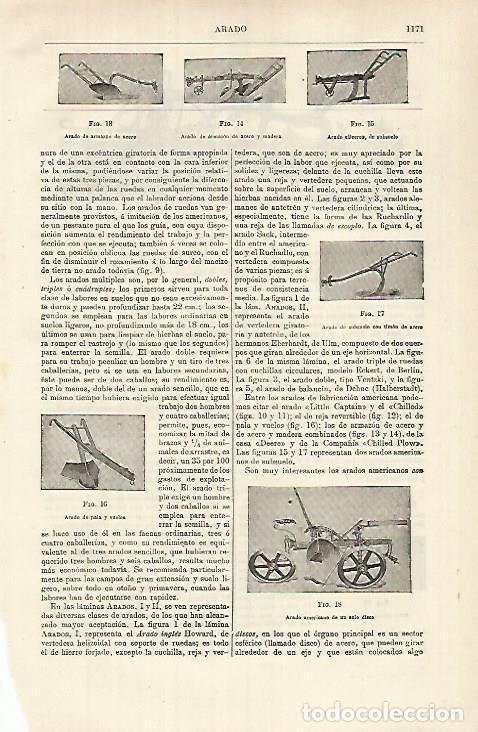 Otros art&iacute;culos de coleccionismo en papel: LAMINA ESPASA 26247: Arados - Varios