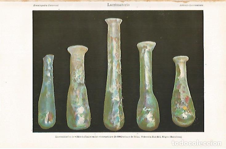 Otros art&iacute;culos de coleccionismo en papel: LAMINA ESPASA 26312: Lacrimatorios de Ampurias - Varios