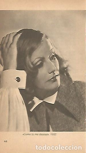 Otros art&iacute;culos de coleccionismo en papel: LAMINA 16018: Greta Garbo en Como tu me deseas - Varios