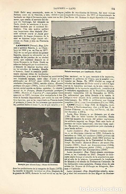 Otros art&iacute;culos de coleccionismo en papel: LAMINA ESPASA 26386: Palacio municipal de Lanfranchi Italia - Varios