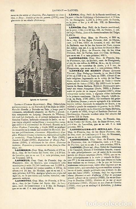 Otros art&iacute;culos de coleccionismo en papel: LAMINA ESPASA 26391: Iglesia de LanloupFrancia - Varios