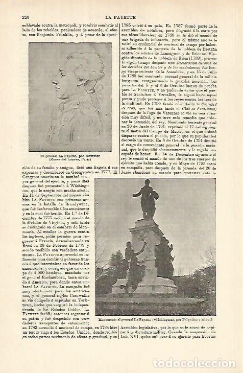 Otros art&iacute;culos de coleccionismo en papel: LAMINA ESPASA 26329: Retrato del General La Fayette - Varios