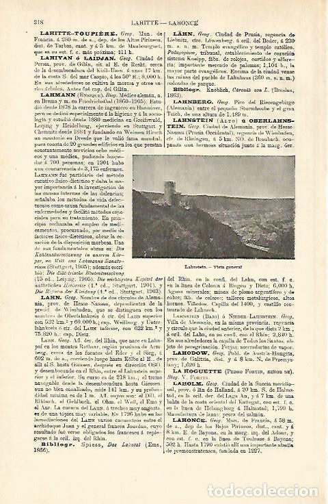 Otros art&iacute;culos de coleccionismo en papel: LAMINA ESPASA 26339: Vista de Lahnstein Alemania - Varios