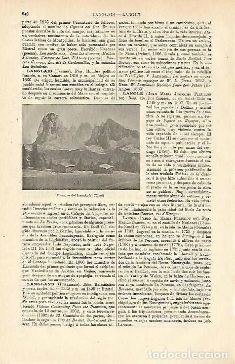 Otros art&iacute;culos de coleccionismo en papel: LAMINA ESPASA 26388: Picachos del Langkofel Tirol - Varios