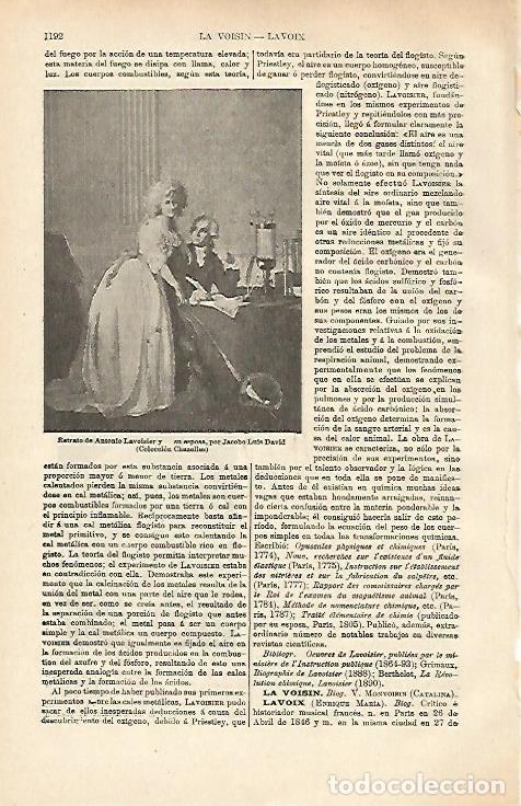 Otros art&iacute;culos de coleccionismo en papel: LAMINA ESPASA 26462: Retrato de A. Lavoisier y su esposa por David - Varios