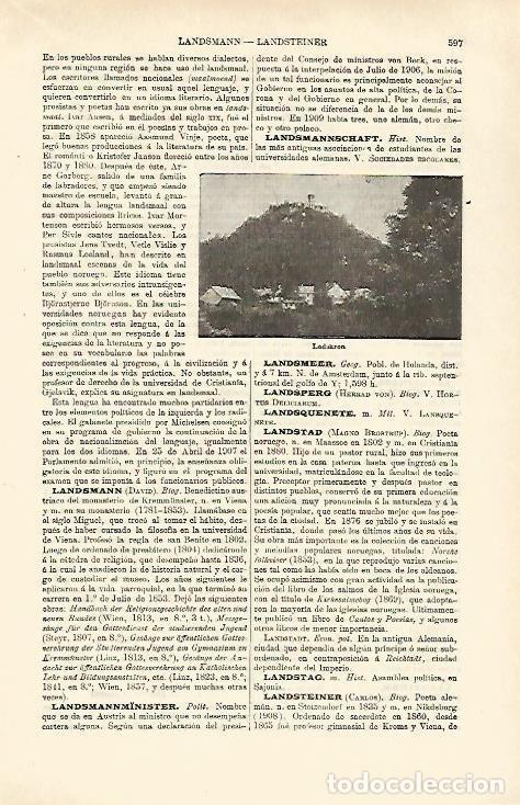 Otros art&iacute;culos de coleccionismo en papel: LAMINA ESPASA 26385: Landskron Austria - Varios