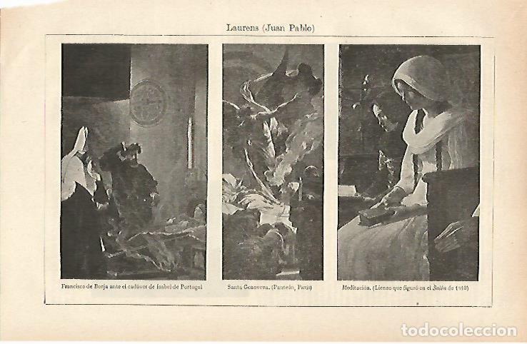 Otros art&iacute;culos de coleccionismo en papel: LAMINA ESPASA 26444: Obras de Juan Pablo Laurens - Varios