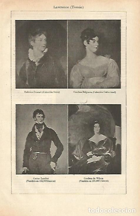 Otros art&iacute;culos de coleccionismo en papel: LAMINA ESPASA 26464: Retratos pintados por T. Lawrence - Varios