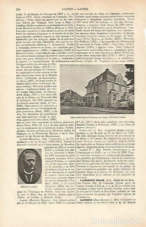 Otros art&iacute;culos de coleccionismo en papel: LAMINA ESPASA 26425: Casa de Brmen construida por J. y E. Lassen - Varios