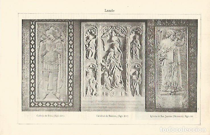 Otros art&iacute;culos de coleccionismo en papel: LAMINA ESPASA 26436: Laude de la Cartuja de Ema Catedral de Bremen e iglesia de San Jacobo de Floren