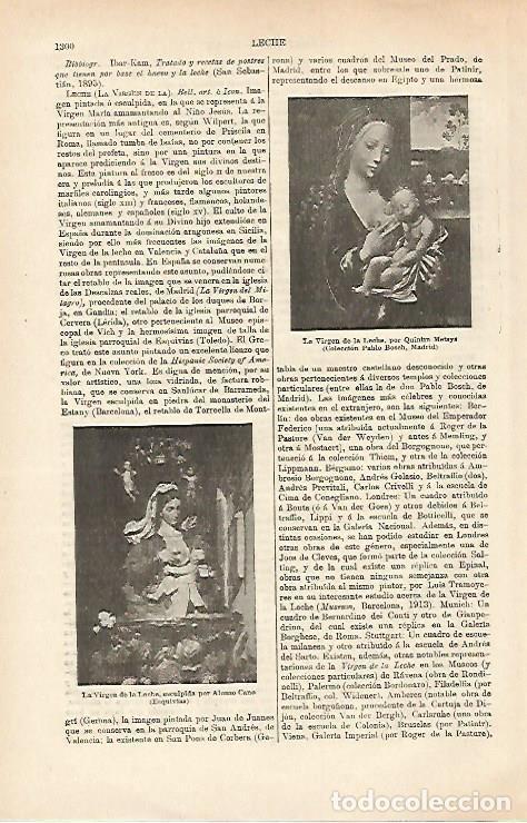Otros art&iacute;culos de coleccionismo en papel: LAMINA ESPASA 26485: La Virgen de la Leche por Metsya - Varios