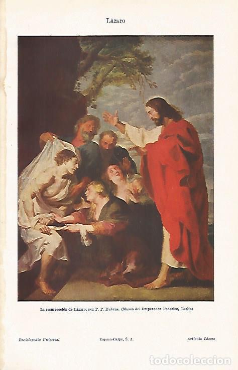 Otros art&iacute;culos de coleccionismo en papel: LAMINA ESPASA 26466: La resurreccion de Lazaropor Rubens - Varios