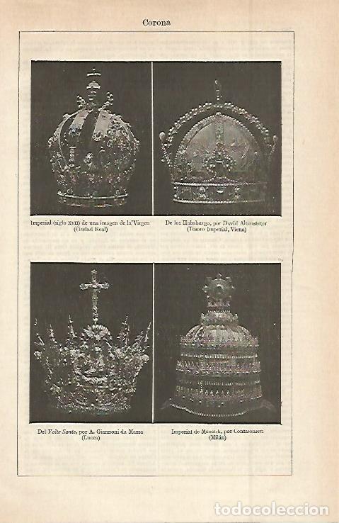 Otros art&iacute;culos de coleccionismo en papel: LAMINA ESPASA 15005: Coronas imperiales - Varios