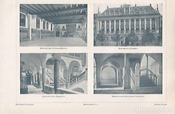 Otros art&iacute;culos de coleccionismo en papel: LAMINA ESPASA 26512: Museo Historico Museo de Arte y Museo Etnografico de Leipzig - Varios