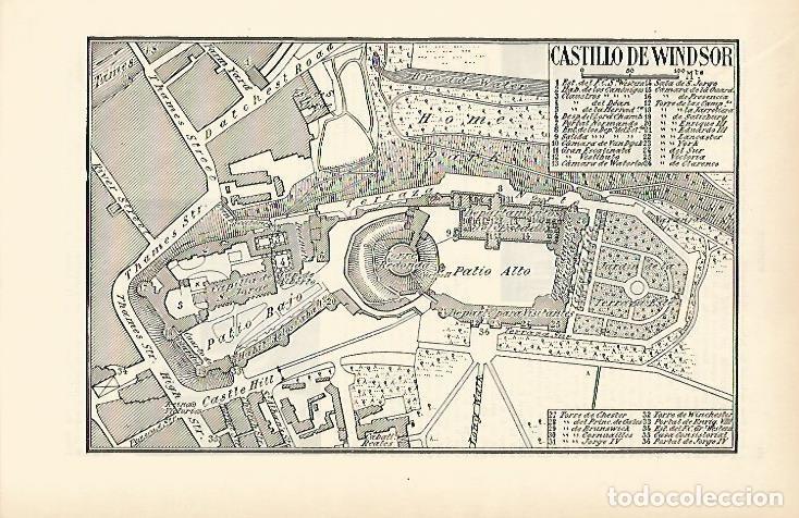 Otros art&iacute;culos de coleccionismo en papel: LAMINA ESPASA 1559: Plano del Castillo de Windsor - Varios Autores