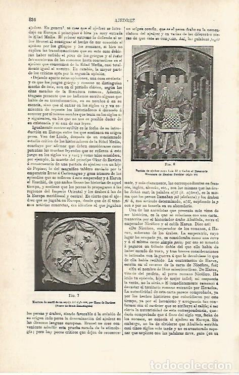 Otros art&iacute;culos de coleccionismo en papel: LAMINA ESPASA 15489: Partida de ajedrez miniatura del siglo XV - Varios