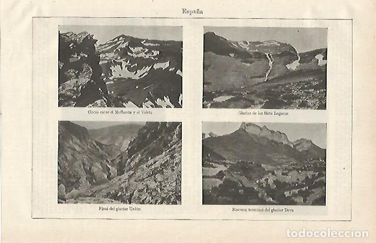 Otros art&iacute;culos de coleccionismo en papel: LAMINA ESPASA 15525: Glaciares de Espa&ntilde;a - Varios