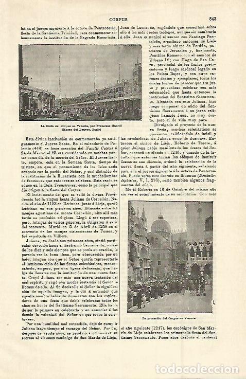 Otros art&iacute;culos de coleccionismo en papel: LAMINA ESPASA 15028: La fiesta del Corpus en Venecia - Varios
