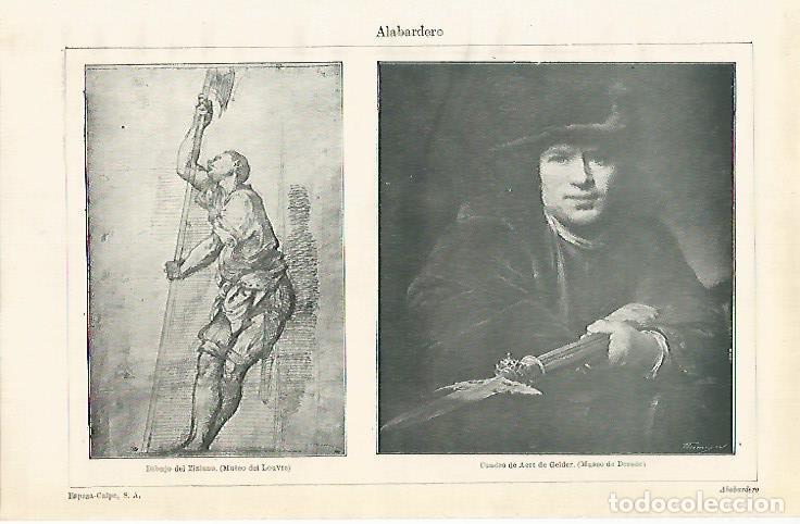 Otros art&iacute;culos de coleccionismo en papel: LAMINA ESPASA 15502: Alabardero por Tiziano y por Aert de Gelder - Varios