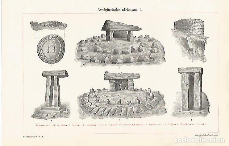 Otros art&iacute;culos de coleccionismo en papel: LAMINA ESPASA 15364: Antiguedades de Africa - Varios